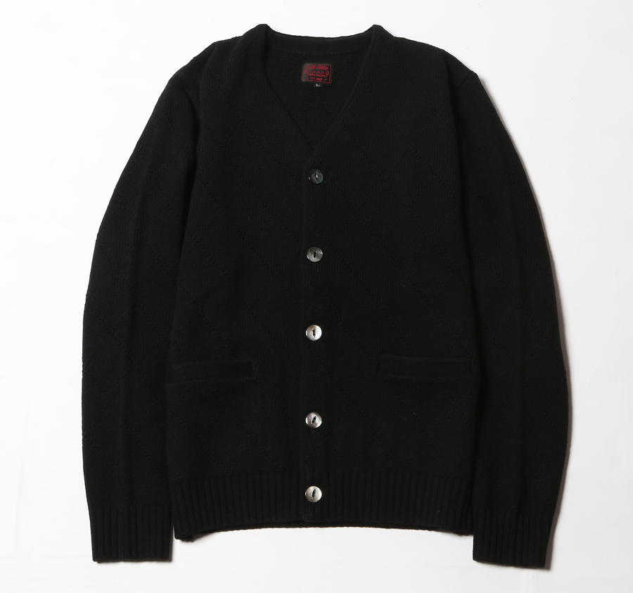 WOOL DIAMOND PATTERN CARDIGAN