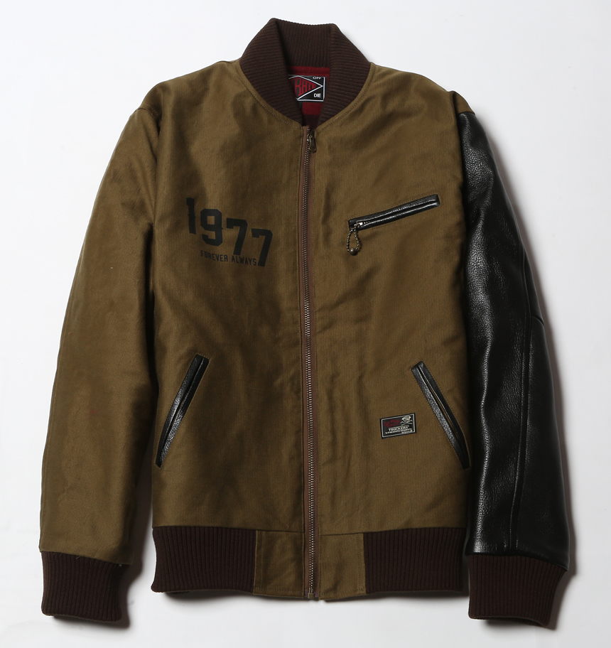 SINGLE LEATHER STADIUM JACKET