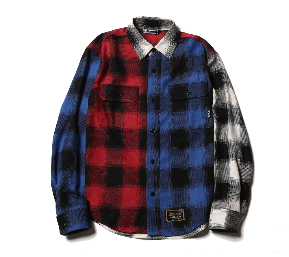 L/S CRAZY PATTERN CHECK SHIRT