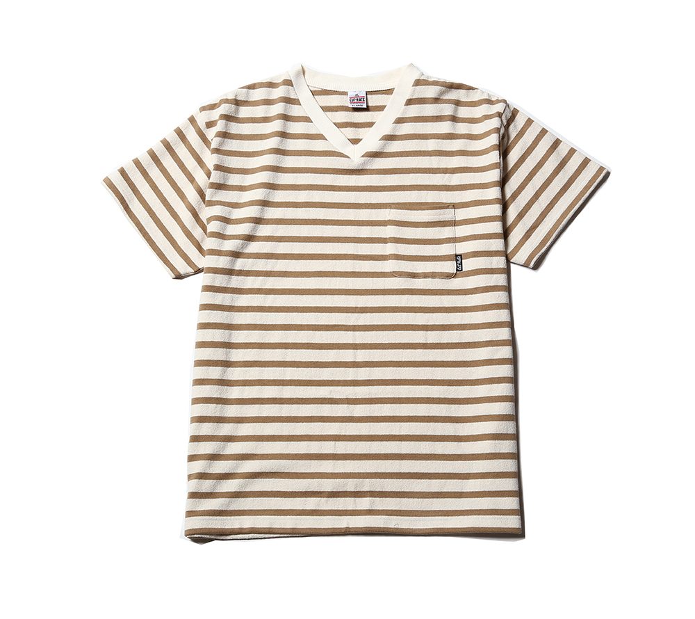 BORDER V NECK T-SHIRT