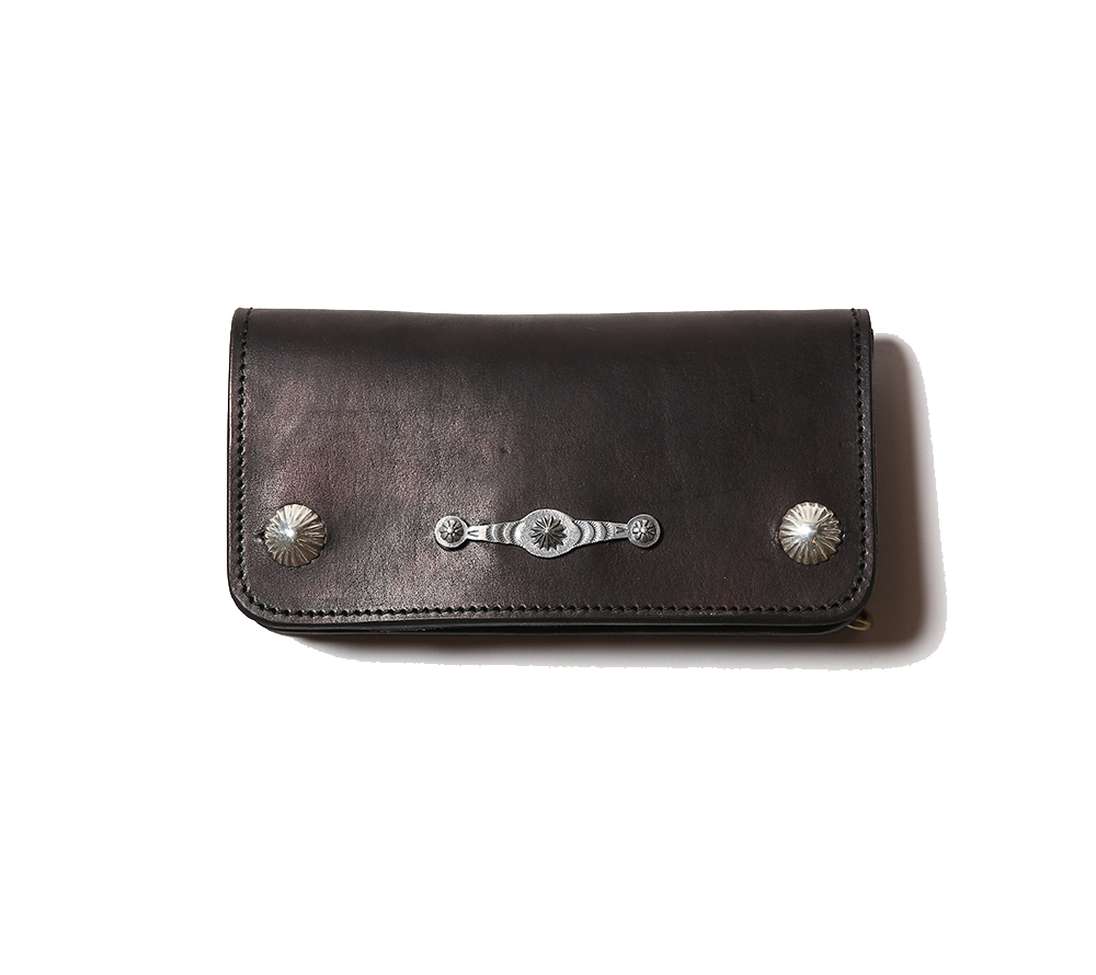 CONCHO PLATE LEATHER WALLET