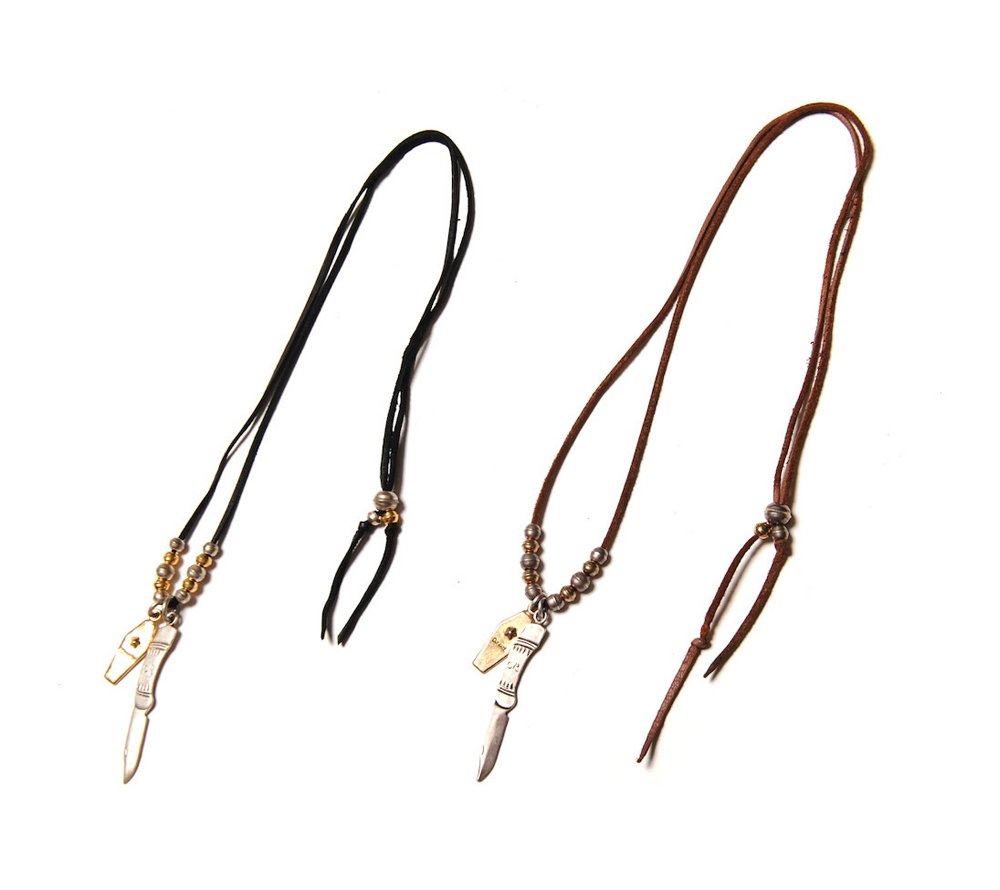 KNIFE FEATHER NECKLACE＜LEATHER＞