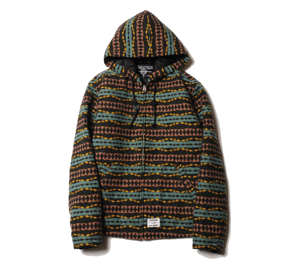 NATIVE BORDER HOODED JACKET
