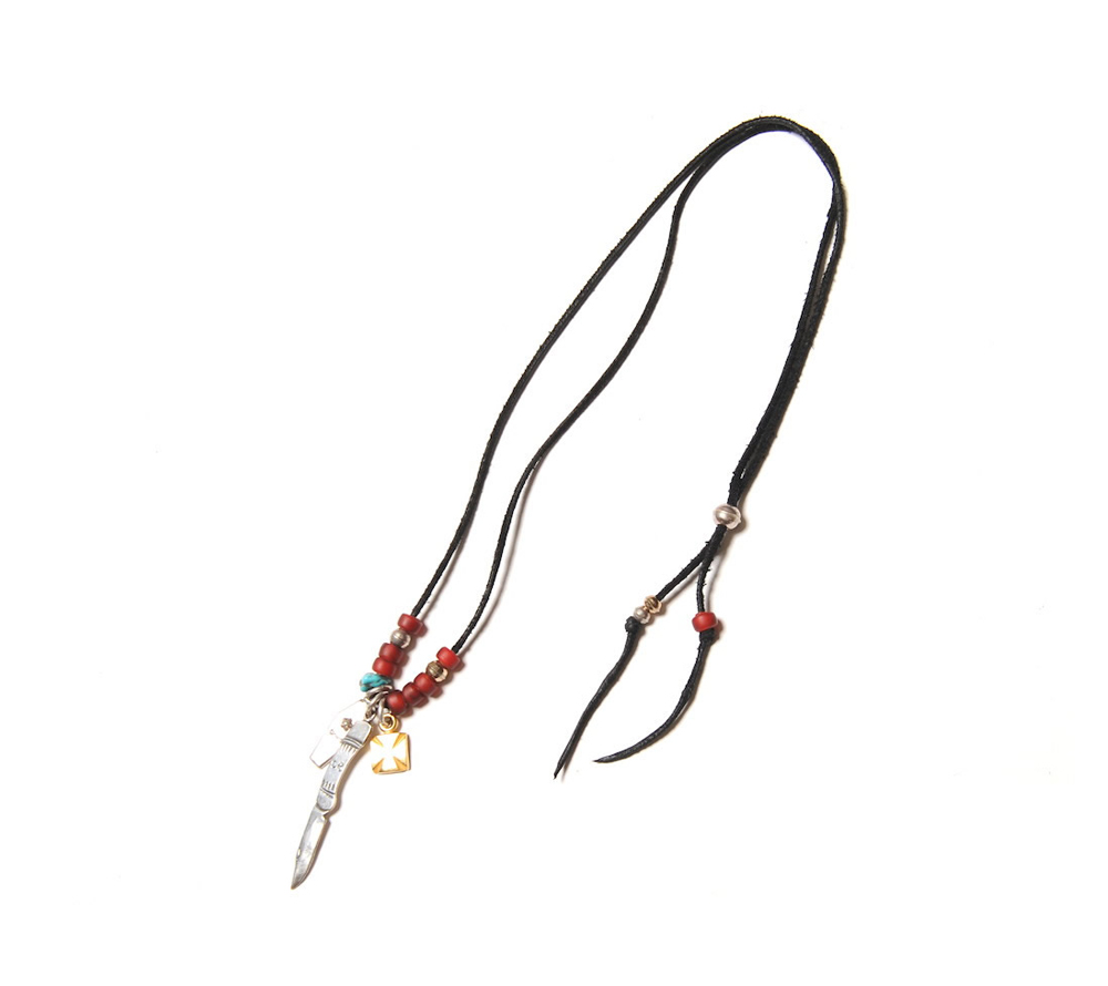 KNIFE FEATHER BEADS NECKLACE