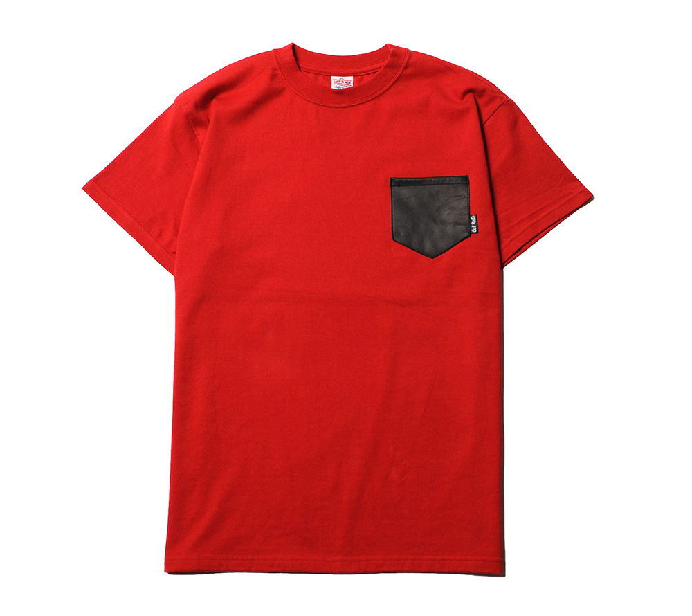 LOCAL CROSS LEATHER POKET T-SHIRT