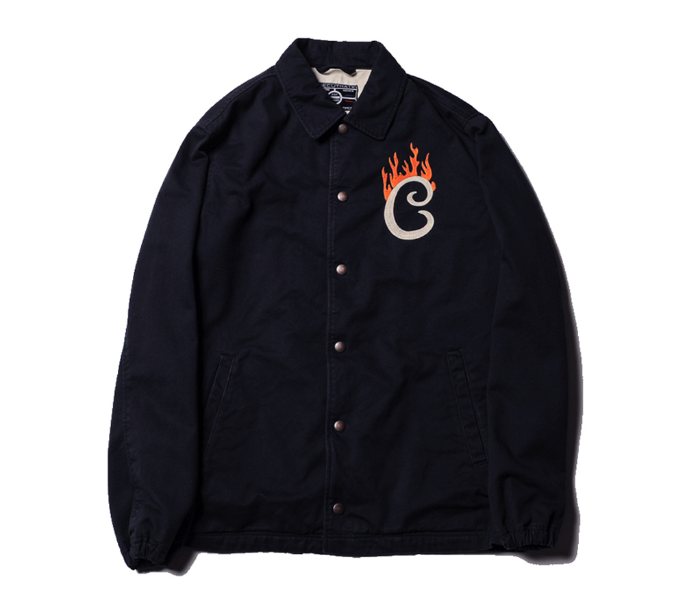 FLAME LOGO COTTON COACH JACKET