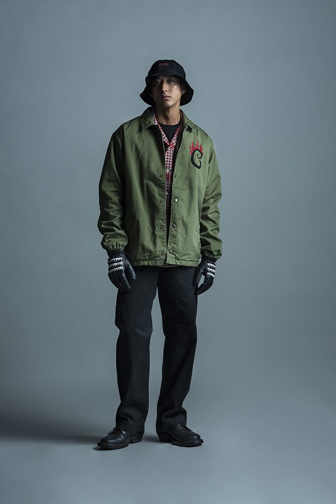 FLAME LOGO COTTON COACH JACKET