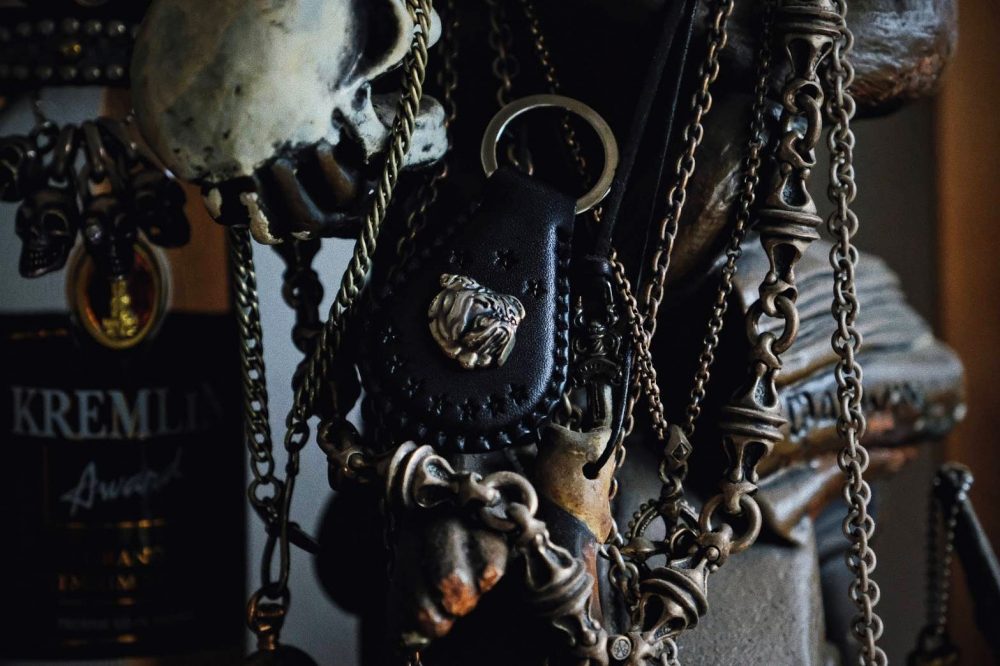 BULLDOG LEATHER KEYHOLDER