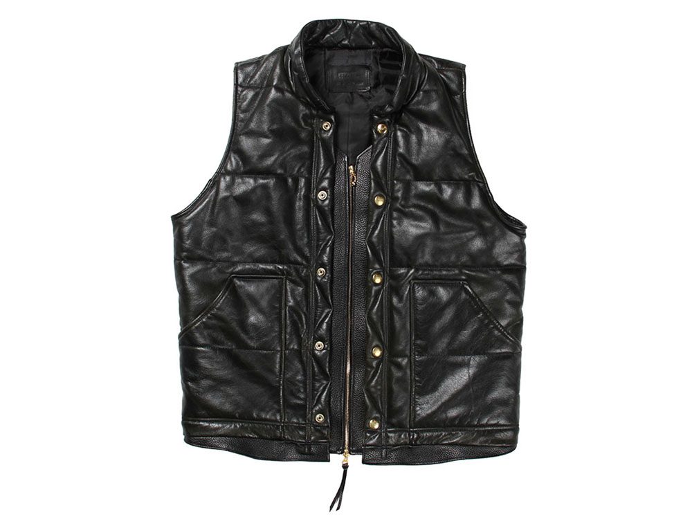 UPCYCLE LEATHER PADDING VEST