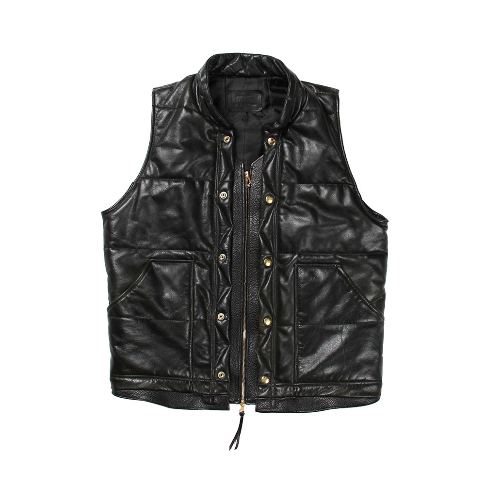 UPCYCLE LEATHER PADDING VEST
