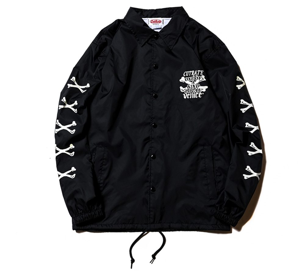 ×VENICE8 COFFEE HOUSE®︎ CROSS BONE NYLON COACH JACKET