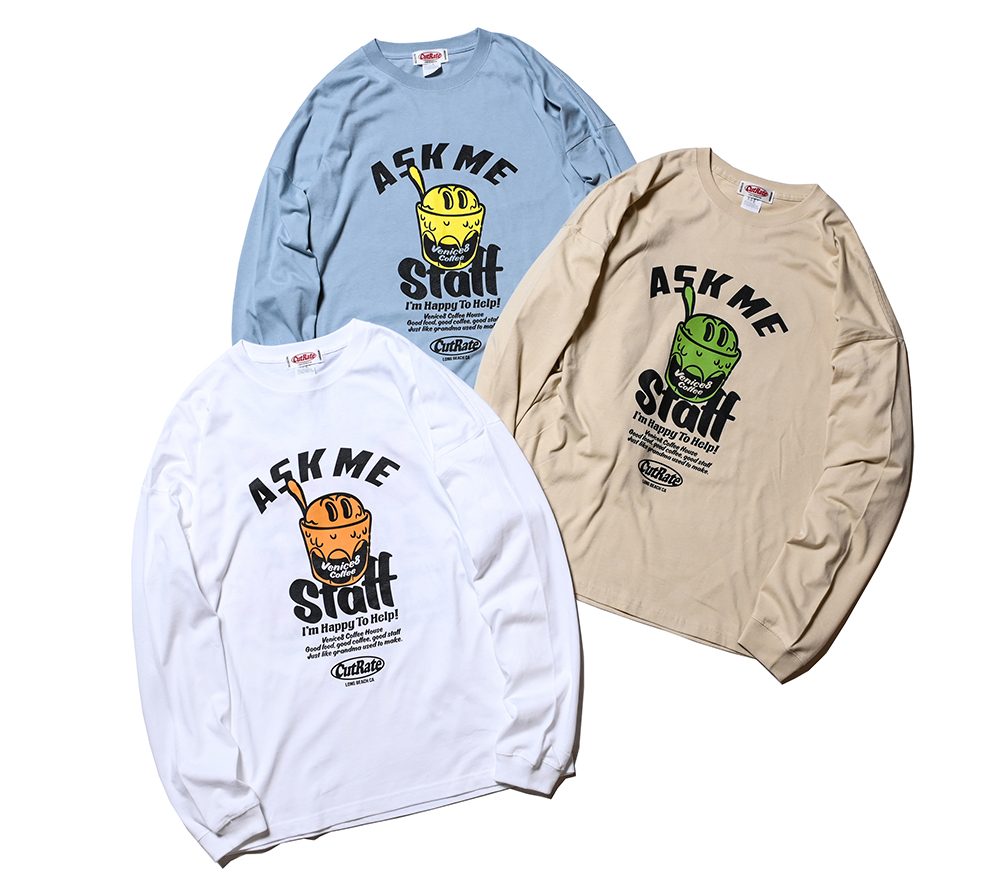 ×VENICE8 COFFEE HOUSE®︎ STAFF DROPSHOULDER L/S T-SHIRT