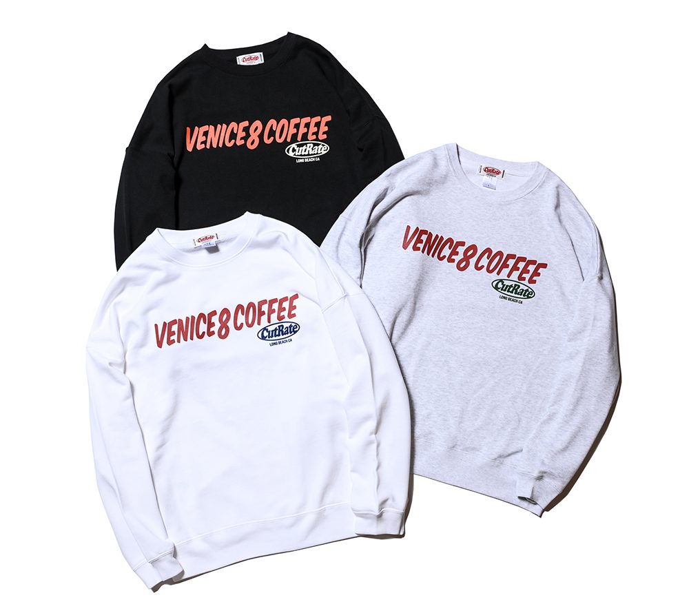 ×VENICE8 COFFEE HOUSE®︎ CAW DROPSHOULDER CREW NECK SWEAT