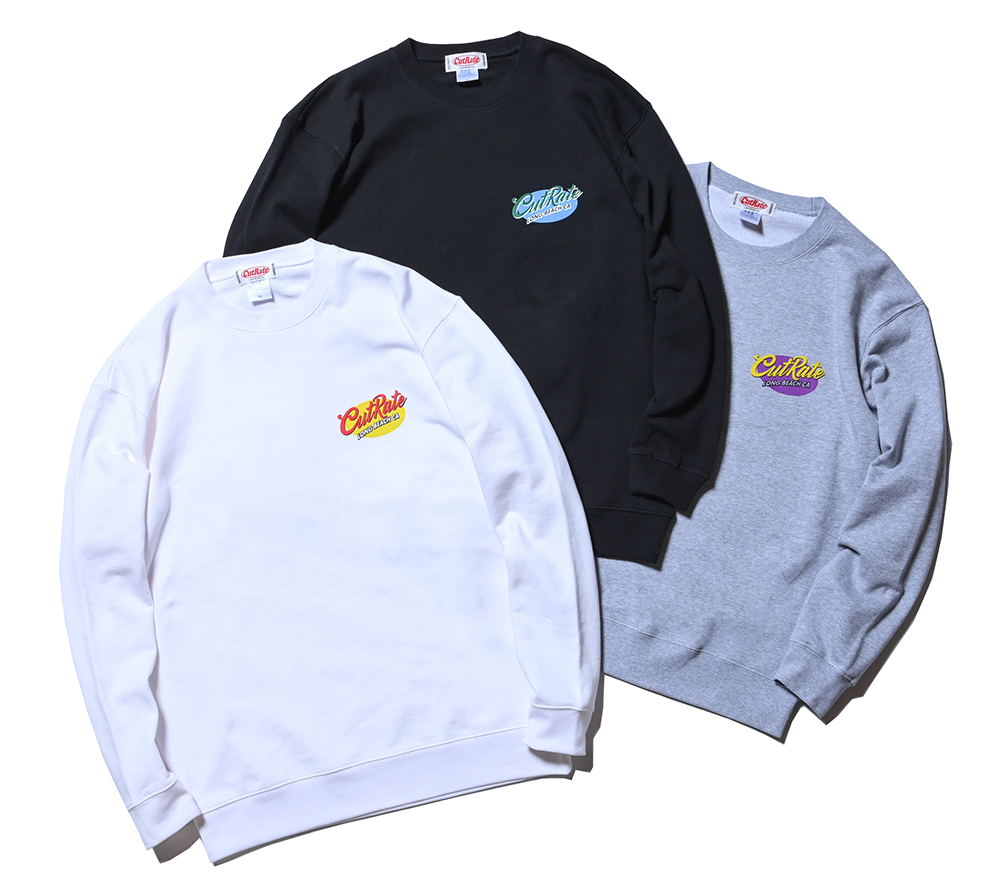 CUTRATE LONG BEACH CA LOGO CREW NECK SWEAT
