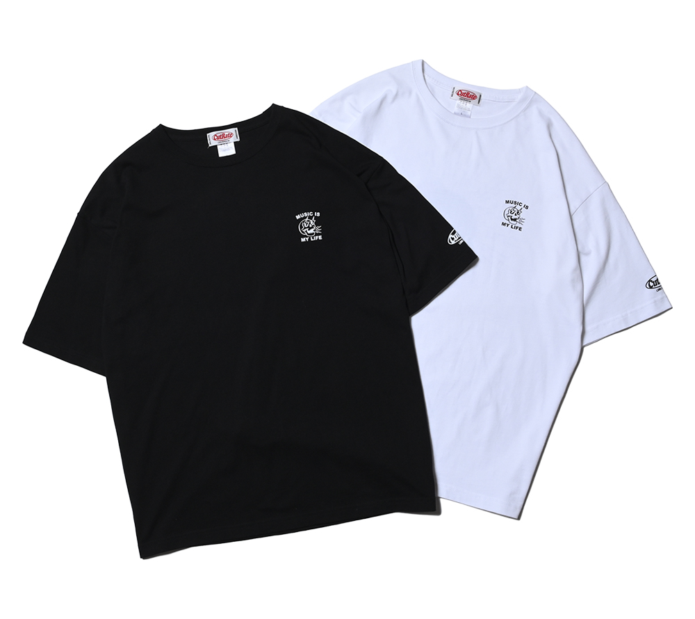 SKULL RECORD LOGO DROPSHOULDER S/S T-SHIRT