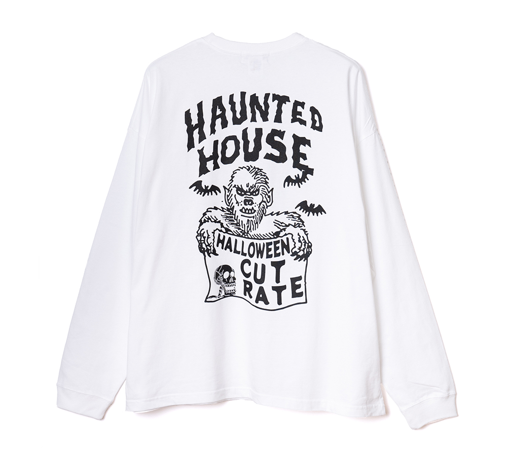 HORROR NIGHT DROP SHOULDER L/S TEE ＜WOLF＞