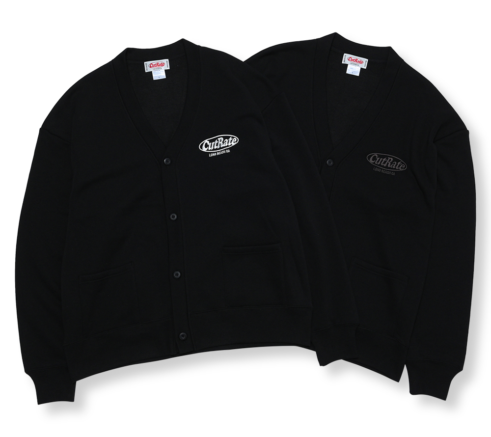 CUTRATE LOGO EMBROIDERY SWEAT CARDIGAN