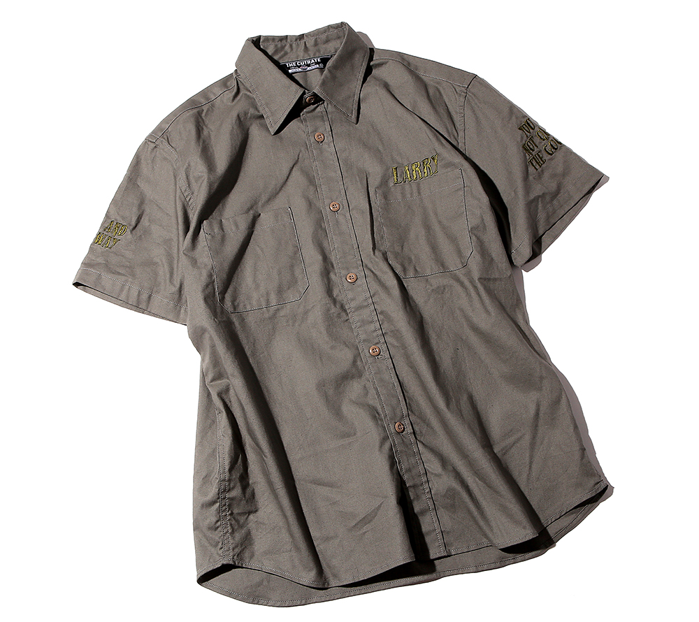 S/S EMBROIDERY  WORK SHIRT