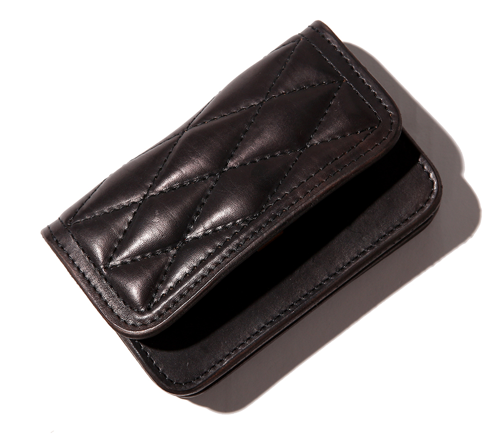 CUTRATE — QUILTING LEATHER SHORT WALLET