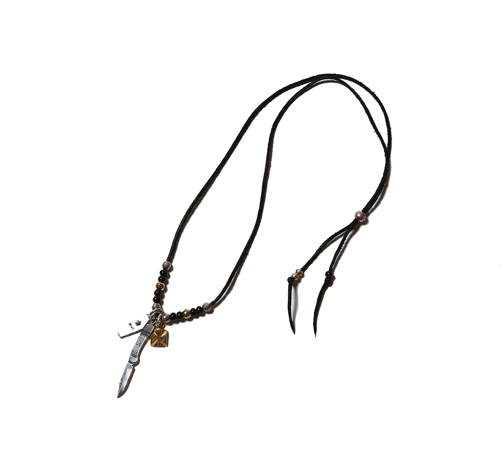 KNIFE FEATHER CHARM NECKLACE