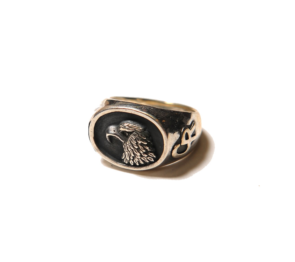 SILVER EAGLE RING