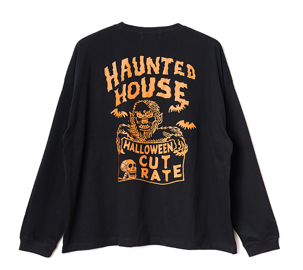 HORROR NIGHT DROP SHOULDER L/S TEE ＜WOLF＞