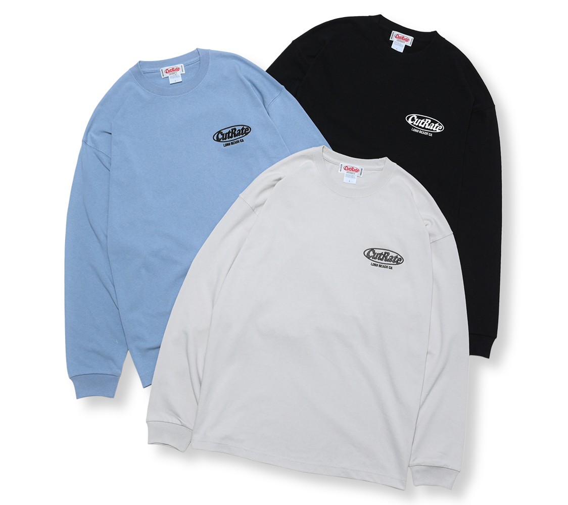 CUTRATE LOGO EMBROIDERY L/S TEE
