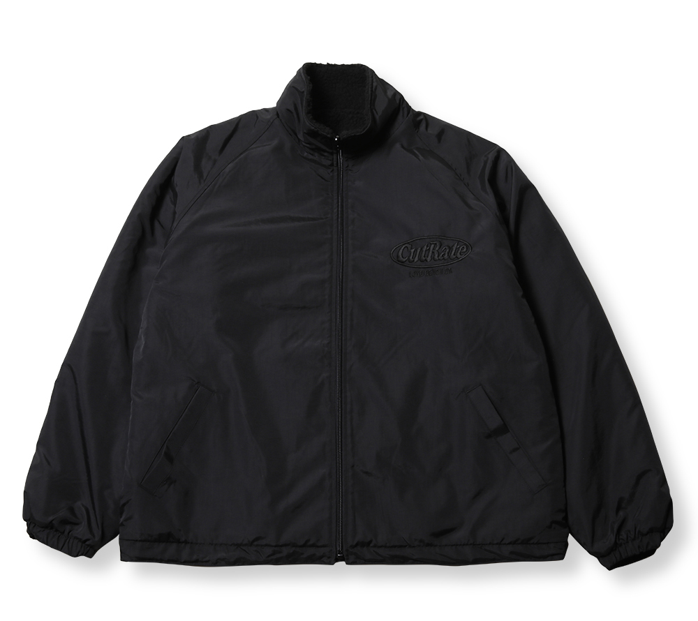 CUTRATE LOGO EMBROIDERY REVERSIBLE BOA JACKET