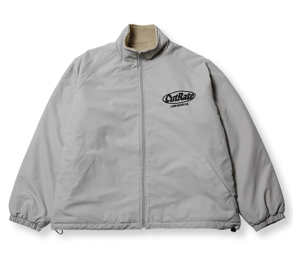 CUTRATE LOGO EMBROIDERY REVERSIBLE BOA JACKET